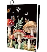 CRASPIRE Mushroom Stretchable Book Cover Butterfly Plant Washable Reusable Large Nylon Book Prote...