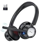 New bee Wireless Headset Bluetooth Headset with Noise Cancelling Microphone 20hrs Talk time & Mut...
