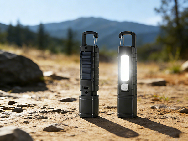 Solar Flashlight, Rechargeable Zoomable LED Flashlight