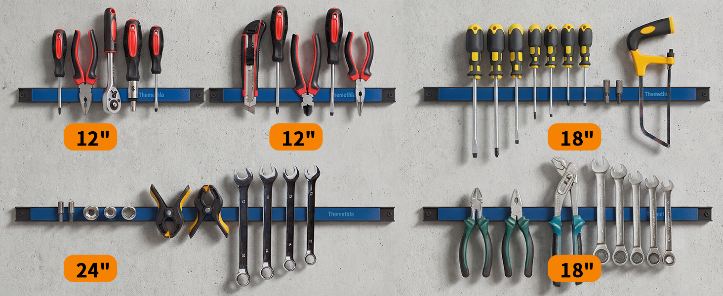 Magnetic Tool Holder Rack Set Magnet Tool Strip Workshop Garage Organization Bar