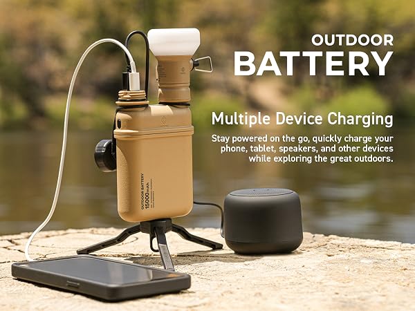 nestout outdoor battery with multiple device charging