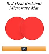 Silicone Microwave Mat 12 Inch, Non Stick Turntable Safe Baking Mat for Kitchen, BPA Free Multi-P...
