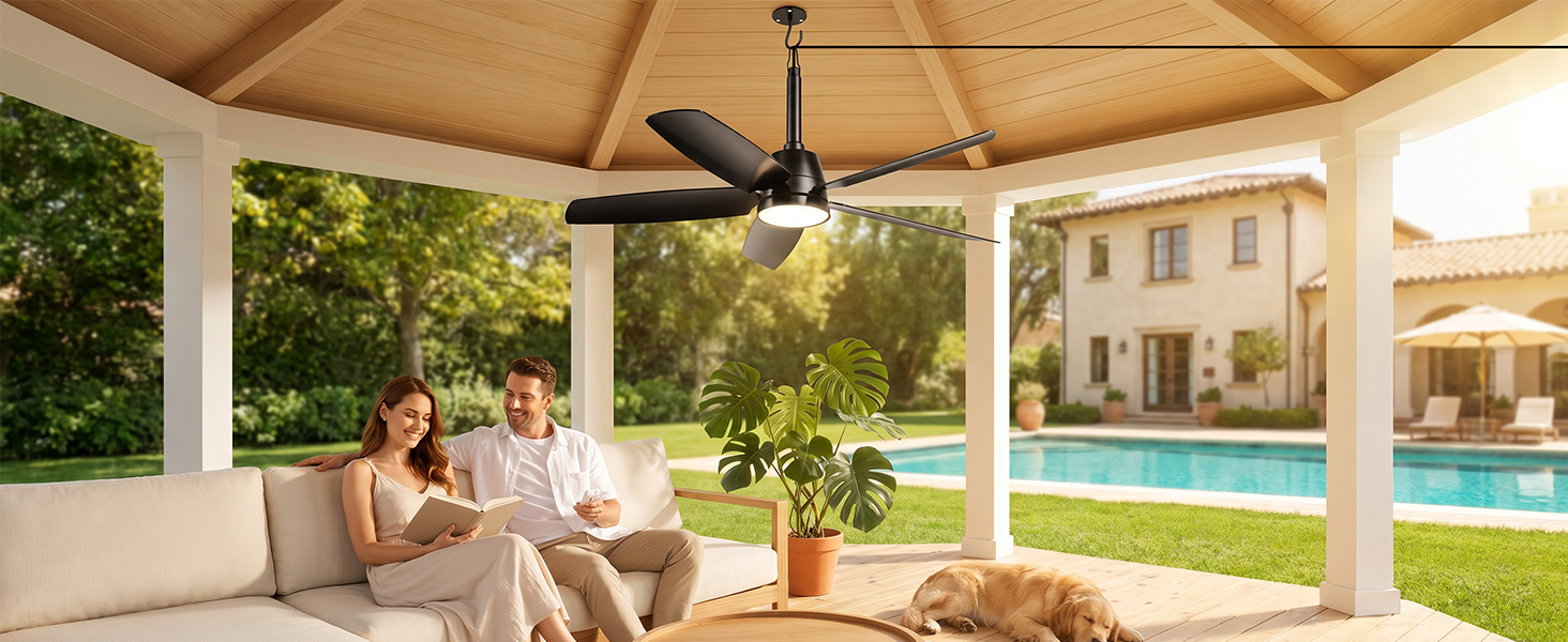 outdoor ceiling fan with light