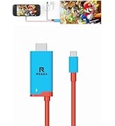 RREAKA Switch 2 Dock HDMI Cable, 2 in 1 Switch TV Adapter with 4K 60Hz HDMI,100W PD, Portable Tra...