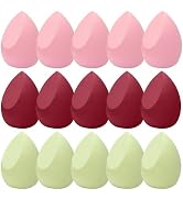 ?15-Pcs Makeup Sponge Set – Soft, Latex-Free, Individually Wrapped Beauty Makeup Sponge for Wet &...