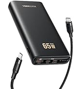 VEEKTOMX Power Bank Fast Charging, 65W 20000mAh Laptop Portable Charger USB C PD& QC 3.0 Battery ...