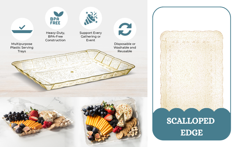 Elegant Plastic Serving Trays