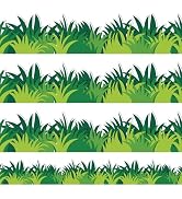 JarThenaAMCS Green Grass Bulletin Board Border Grass Shape Die Cut Trim Border Roll for Back to S...
