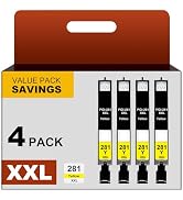 NEXTPAGE 281 Yellow Ink Cartridges Replacement for Canon CLI 281 CLI-281 XXL Work with Pixma TS61...