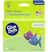 Glue Dots Double-Sided Mini Dots, 3/16'', Clear, Pack of 600 (32634)