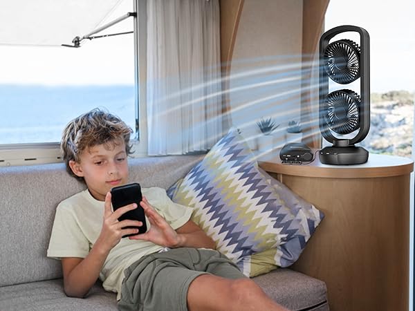 table oscillating tower fan DF7 USB