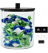Amolliar 78oz Laundry Pods Storage Container, Clear Laundry Room Organization, Detergent Containe...