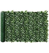 Windscreen4less Expandable Faux Privacy Fence Screen Fake Leaf Balcony Fencing and Vine Greenly U...