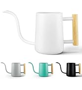 Indoor Watering Can with Long Spout - 35oz White Watering Can for Indoor Plants - Cute Watering C...