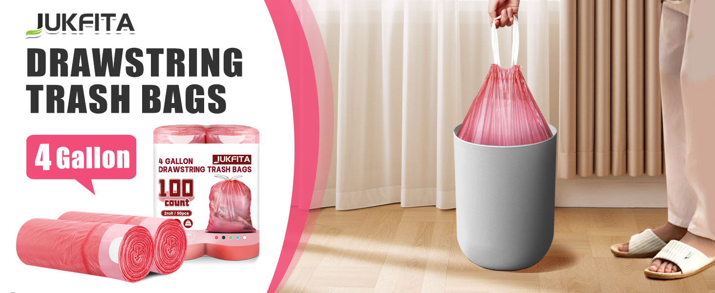red trash bags 4 gallon drawstring trash bags small trash bags drawstring
