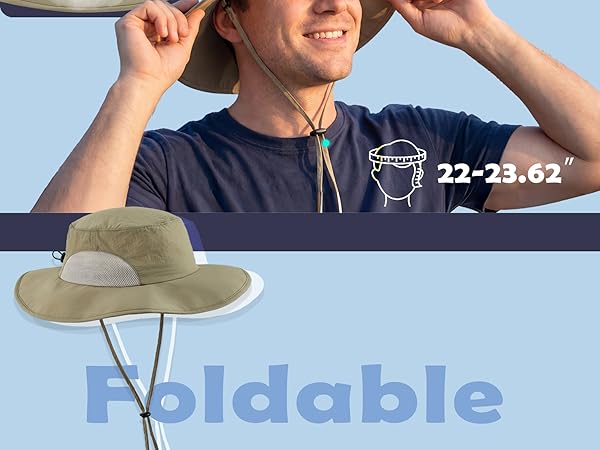 foldable sun bucket hat