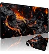 ModrnGld XXXL Gaming Mouse Pad 35.4 x 15.7 Inch, Large Mousepad with Lava Design, Water-Resistant...
