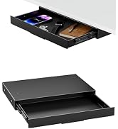 PUTORSEN Under Desk Storage Drawer 14.8" Wide - Smooth Slide Out Organizer for Standing Desk & Ho...