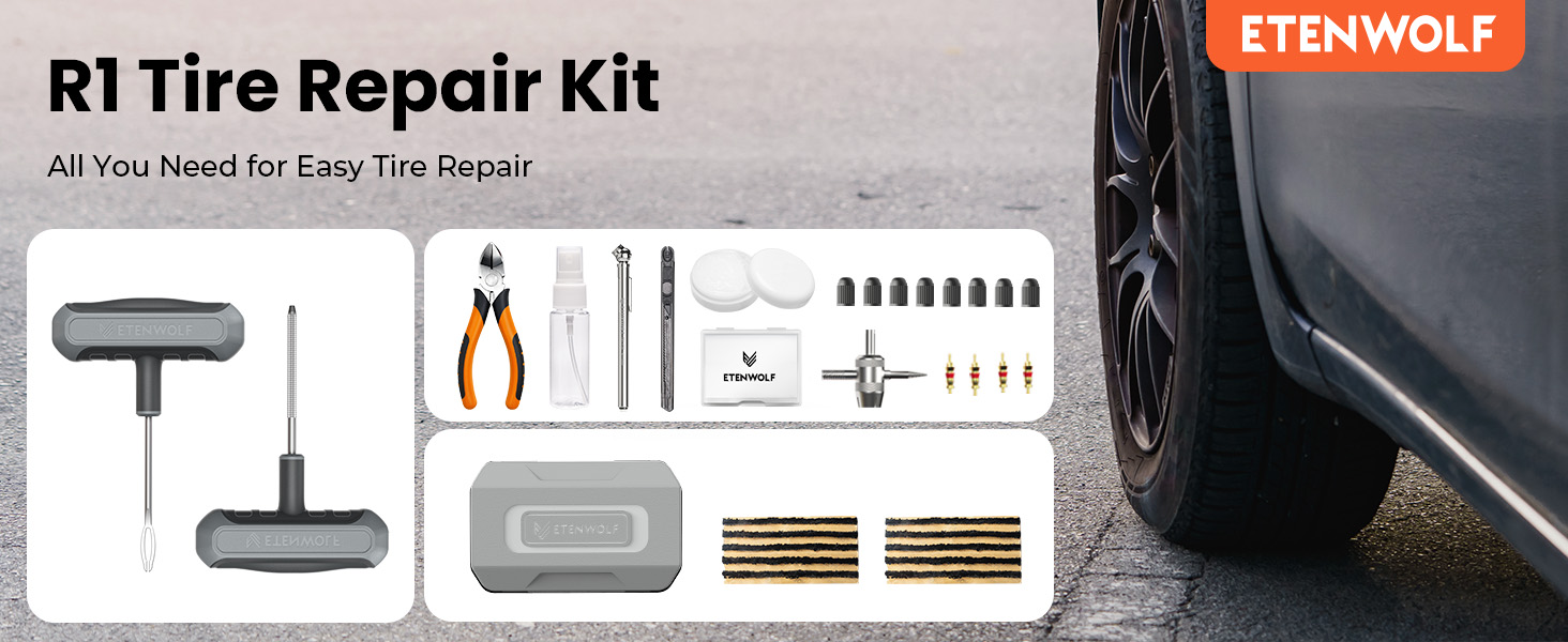 tire repair kit for flat tire fix punctures tire plug kit tool truck accessories