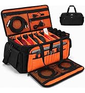 TRENLUVA DJ Cable Bag, Large Capacity Cable Organizer with Laptop Pocket and Adjustable Dividers,...
