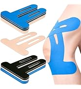 Precut Kinesiology Tape for Knees, 12 Pcs – Knee Support & Stability, Waterproof Athletic Tape, B...