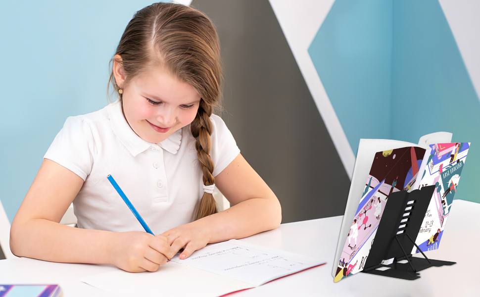 a young girl writing on a piece of paper