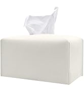 Hapforever 1PC Extra Large Rectangle Tissue Box Cover, PU Leather Rectangular Tissue Box Holder w...