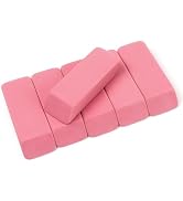 Tamaki Erasers, Pink Pencil Erasers for Drawing, Artist Eraser, Large, Pack of 6