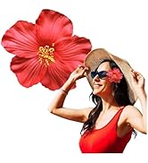 1PC Red Hawaiian Flower Hair Clip for Women Girls Fashion Bohemian Flowers Hair Accessory for Dan...