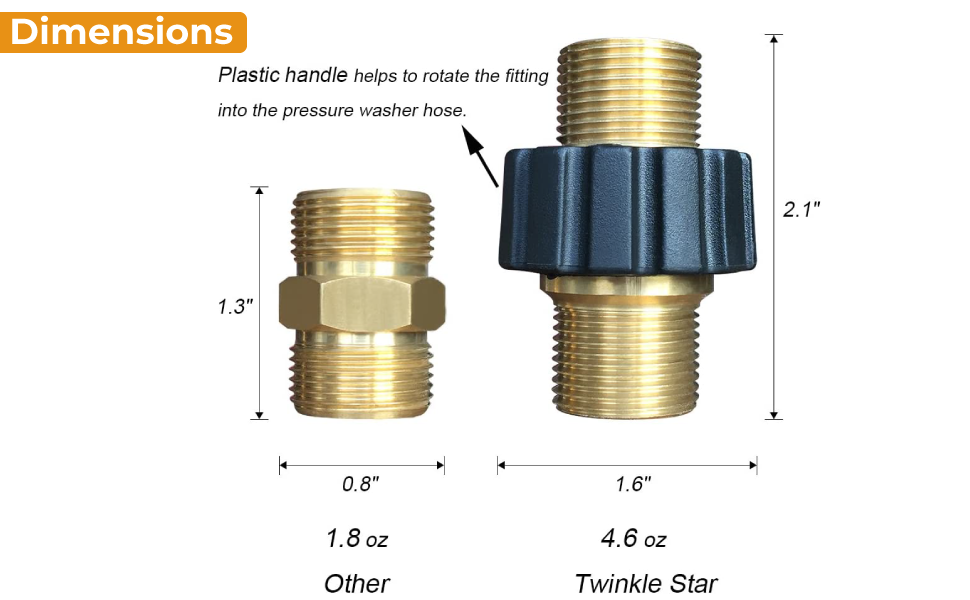 Twinkle Star Pressure Washer Hose Quick Connector