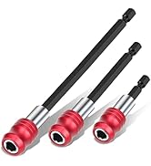 3PCS Drill Bit Extension Set, Magnetic Drill Screwdriver Bit Holder, 1/4 Inch Hex Shank Quick Rel...