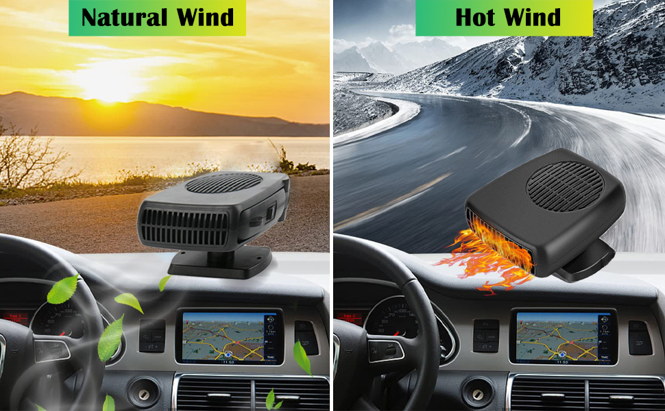 Fast Heating Defrost Defogger Windscreen Fan