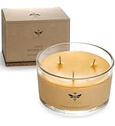 DEYBBY Large Beeswax Jar Candle - 3 Wick Beeswax Candle Gift - Handpour Candle with Natural Honey...