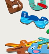 Large Size Magnetic Letters, Cute Animal Alphabet ABC Magnets for Fridge Colorful Uppercase Anima...