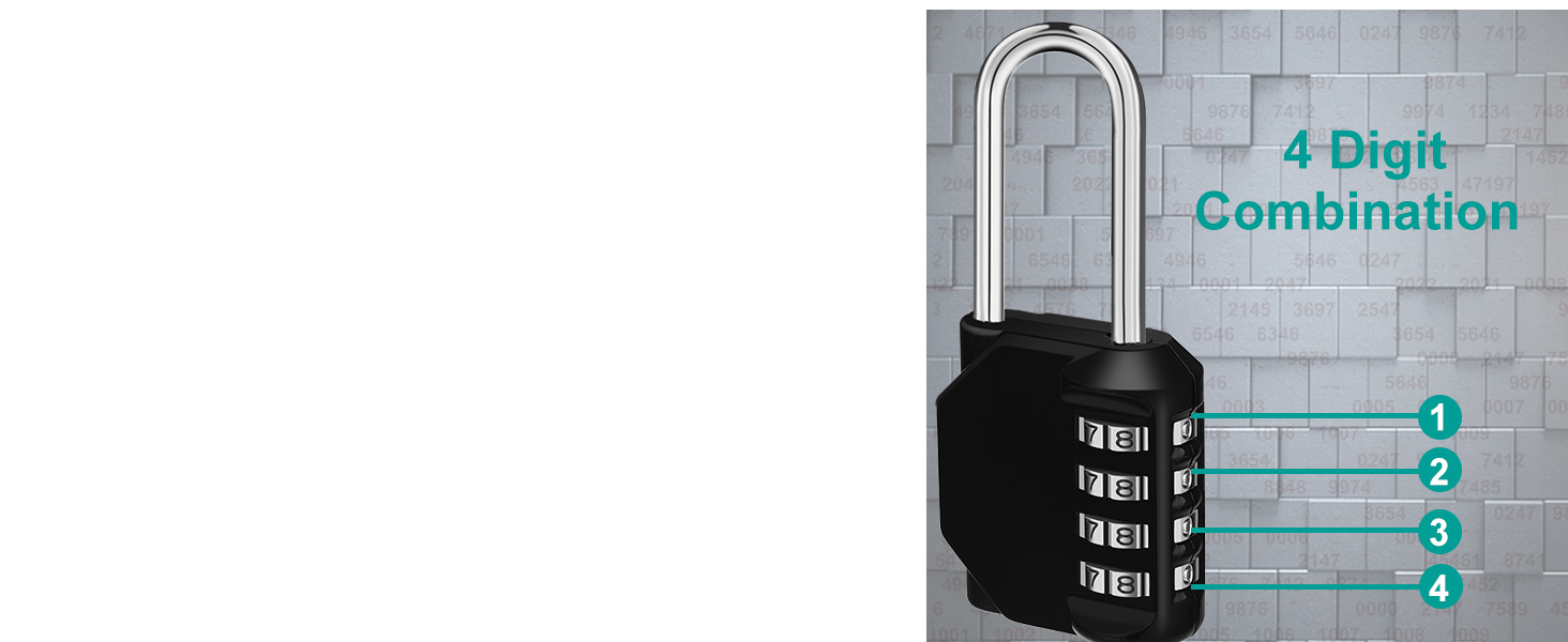 4 digit combination locks locker code padlock number padlock combo padlock dial resettable