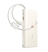 Baseus Portable Charger with Built in Cable, 100W Laptop Power Bank 20000mAh, Travel Essential Fa...