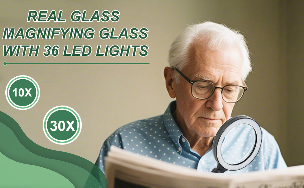 magnifying glass with light