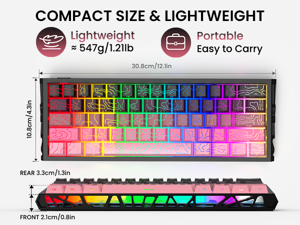 mechanical gaming keyboard wireless backlit keyboard hot swappable highground teclado gamer