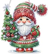 Bowetile Christmas Hanging Diamond Art Painting Kits for Kids Adults, 5D Special Shape Diamond Ar...