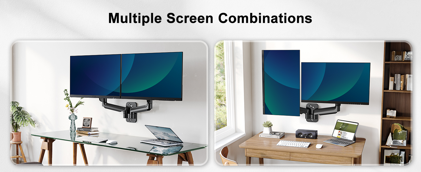 dual monitor wall mount