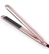 Rozamor Titanium Flat Iron Hair Straightener, 1 Inch Fast Heating Hot Tools, Dual Voltage Hair Ir...