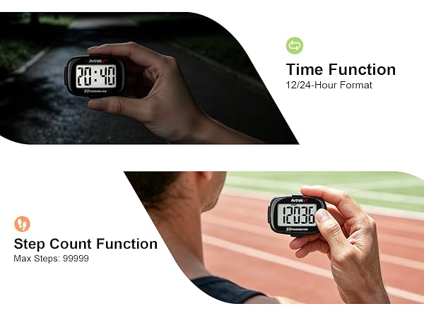 pedometer with time