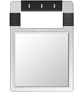 TASALON Unbreakable Hand Mirror, Silver, Rectangular, Tabletop Mount, ABS Frame, Handheld Mirror ...
