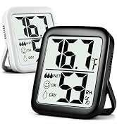 Antonki 2 Pack Room Thermometer for Home, Hygrometer Indoor Humidity Meter Gauge, Digital Tempera...