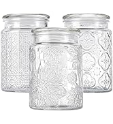 Adodeen 24oz Wide Mouth Mason Jars, 3-Pack Glass Jars With Lids, Pickle Canning Jars For Candy, S...