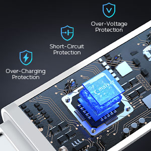 Text reads 'Over-Voltage Protection'. Computer hardware component with blue thermal compound being applied to surface in multiple stages.