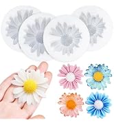 Dfqsofd 4Pcs Daisy Flower Silicone Molds for Candles, 2 Style | 3D Flower Candle Molds for Candle...
