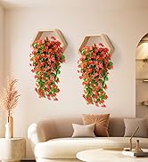 2 Pack Artificial Hanging Flowers