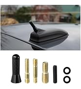 Sylvil Car Short Antenna, 1.37" Aluminum Radio Antennas Replacement, Carbon Fiber Antenna Kit wit...