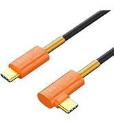 Duttek Right Angle USB C Cable 90 Degree, 240W PD 40Gbps USB4 1.97FT/60CM, Durable Silicone for L...
